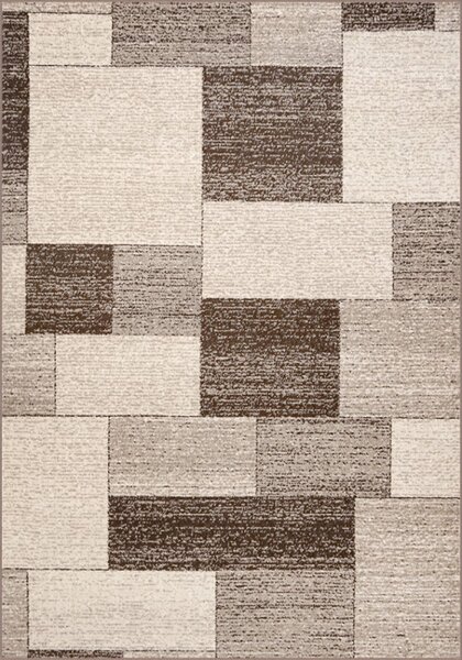 Covor Daffi 13027-140, Marime 60 x 110 cm, Bej, Maro, Inaltime Fir 6 mm, Antialergic, Polipropilena, Living, Dormitor, Sufragerie, Birou 60 x 110