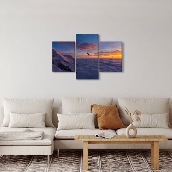 Tablou în apus de soare, Mont Blanc (90x60 cm)