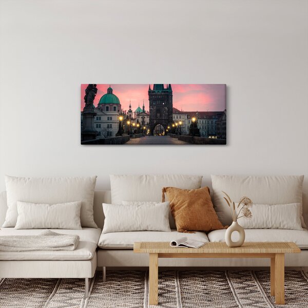 Tablou - Pe podul lui Carol,Praga (120x50 cm)