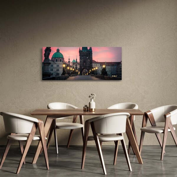 Tablou - Pe podul lui Carol,Praga (120x50 cm)