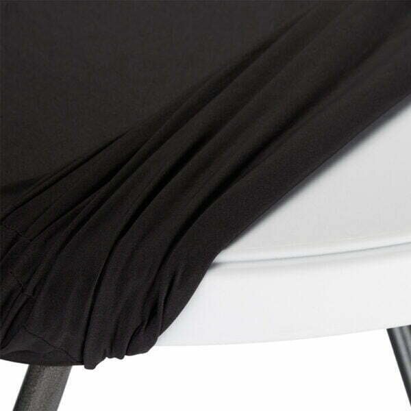 Husa masa cocktail, rotunda, 80 cm neagra