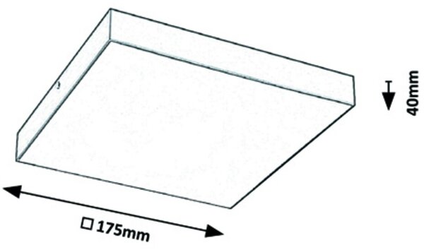 Rabalux Tartu plafoniera de exterior 1x18 W alb-negru 7899