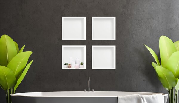 Balneo Wall-Box One White raft de nișă 60 cm alb OB-WH4