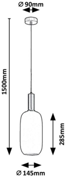 Rabalux Sinopia lampă suspendată 1x60 W auriu-opal 5224
