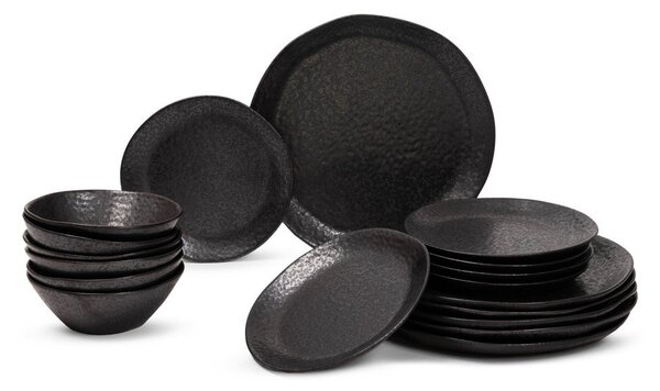 Serviciu de masă 18 buc. din gresie Dark Moon – Bonami Selection