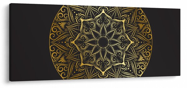 Tablou abstracției aurii (120x50 cm)