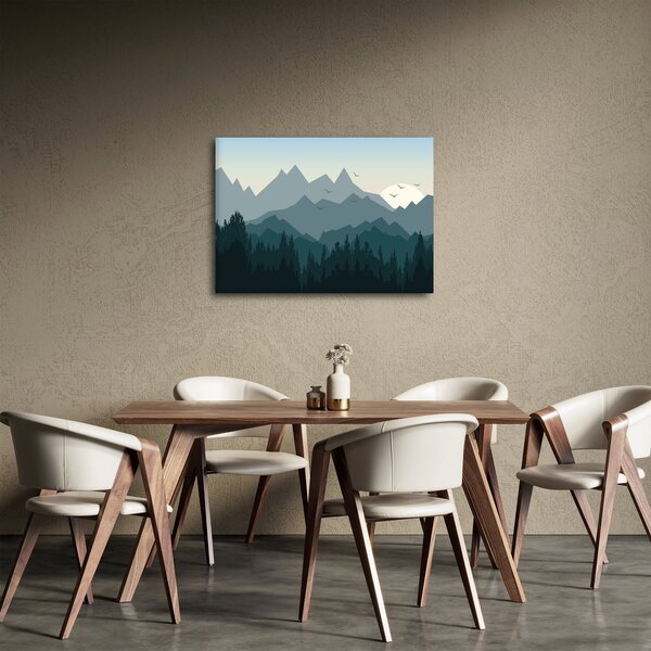 Tablou - Munții cu privirea graficeanului (70x50 cm)