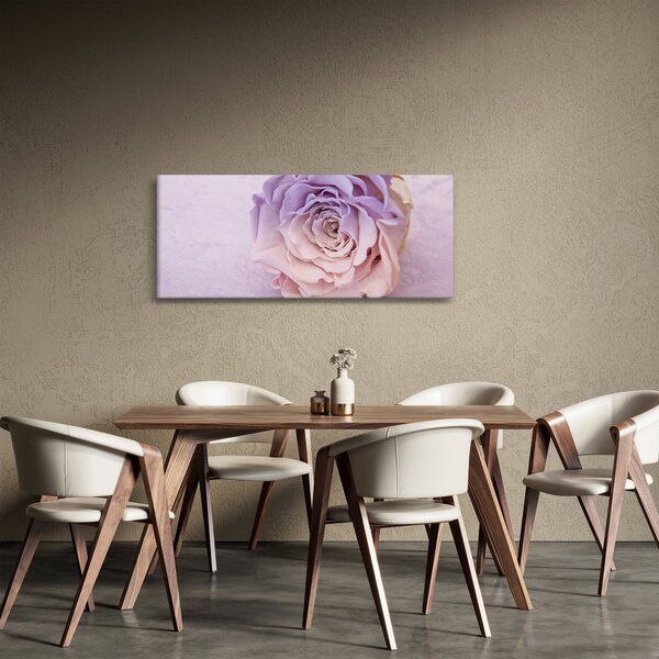 Tablou detaliu florii de trandafir (120x50 cm)