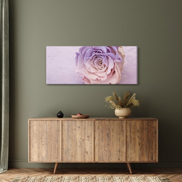 Tablou detaliu florii de trandafir (120x50 cm)