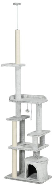 PawHut Copac pentru Pisici de Interior Turn de Joaca Centru de Activitati de Escaladare Turn de Zgariere Apartament Perne Inaltime Reglabilaaccesorii animale feline sala de gimnastica pisoi lounge mobila sufragerie | Aosom Romania