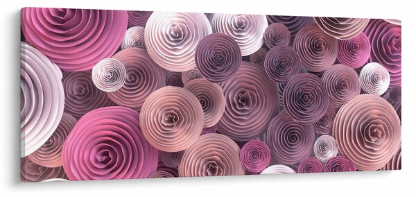 Tablou abstract a florii de trandafir (120x50 cm)