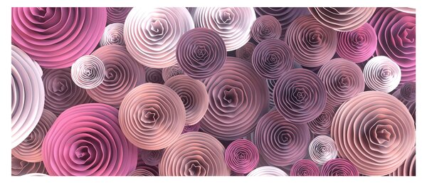 Tablou abstract a florii de trandafir (120x50 cm)
