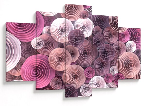 Tablou abstract a florii de trandafir (150x105 cm)