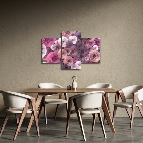 Tablou abstract a florii de trandafir (90x60 cm)