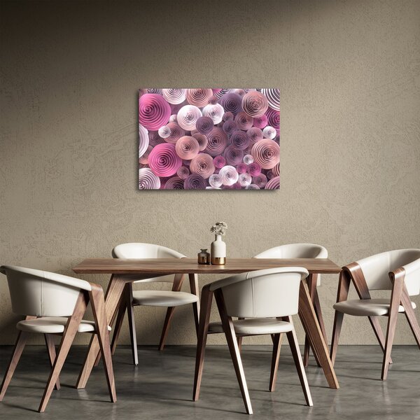 Tablou abstract a florii de trandafir (70x50 cm)