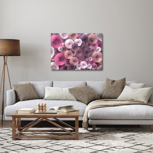 Tablou abstract a florii de trandafir (70x50 cm)