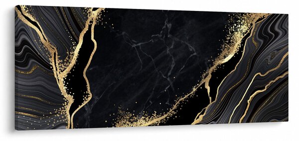 Tablou abstarcției aurii (120x50 cm)