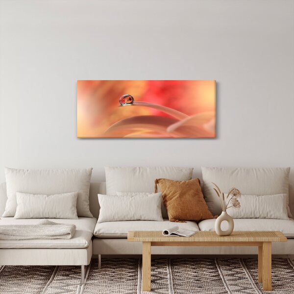 Tablou picăturii de rouă pe floare (120x50 cm)