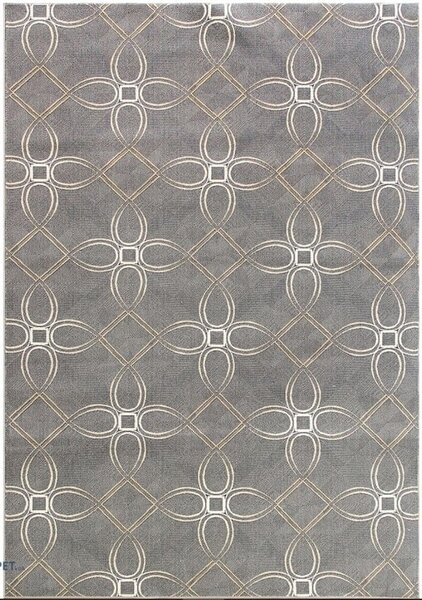 Covor Anny 33040-162, Marime 78 x 150 cm, Bej, Crem, Gri, Inaltime Fir 7 mm, Antialergic, Polipropilena, Living, Dormitor, Sufragerie, Birou 78 x 150