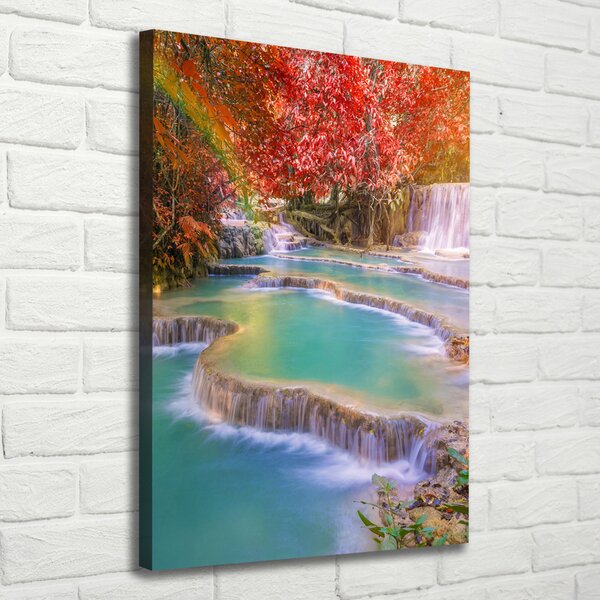Imprimare tablou canvas Cascada în toamna