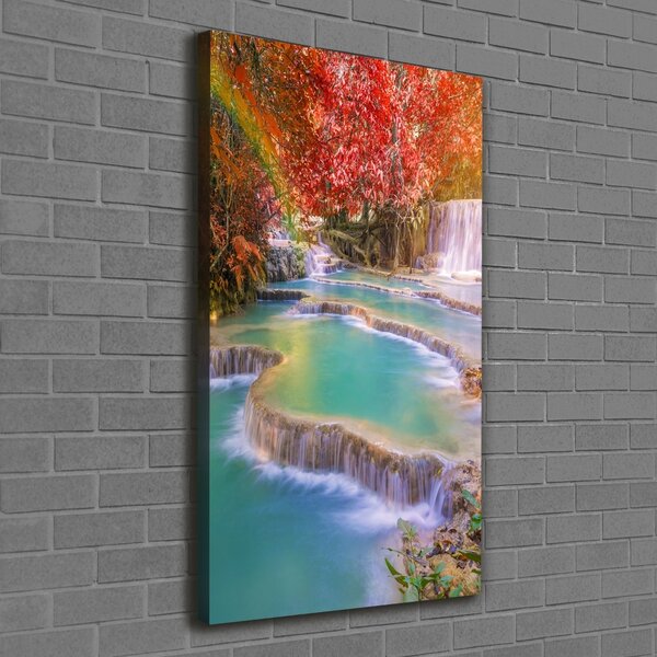 Imprimare tablou canvas Cascada în toamna