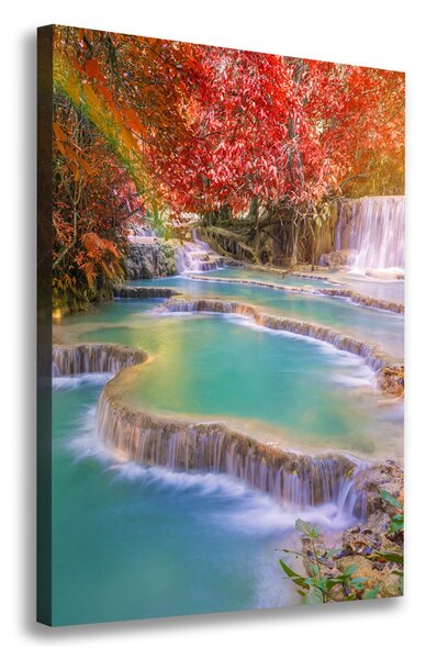 Imprimare tablou canvas Cascada în toamna