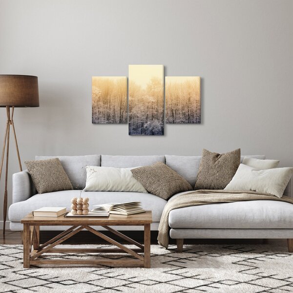 Tablou cu pădure geroasă (90x60 cm)