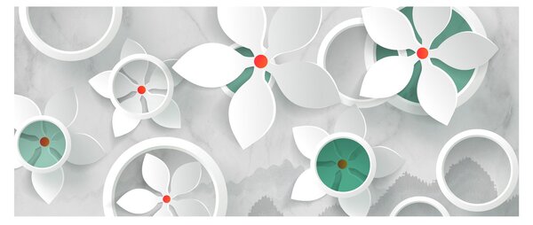 Tablou abstracției florale (120x50 cm)