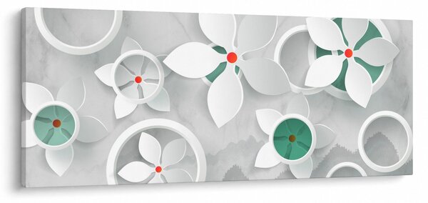 Tablou abstracției florale (120x50 cm)