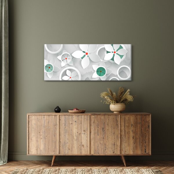 Tablou abstracției florale (120x50 cm)
