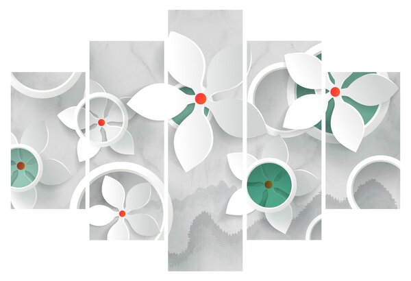 Tablou abstracției florale (150x105 cm)