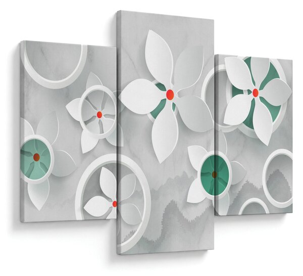Tablou abstracției florale (90x60 cm)