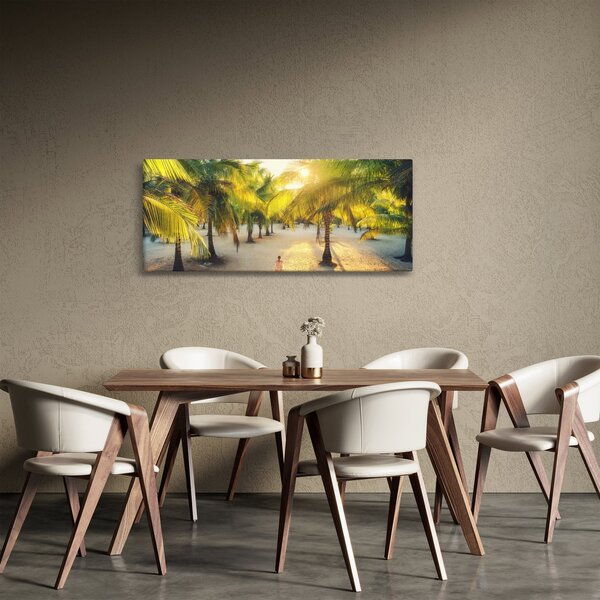 Tablou - Femeie între palmieri (120x50 cm)