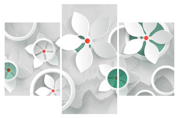 Tablou abstracției florale (90x60 cm)