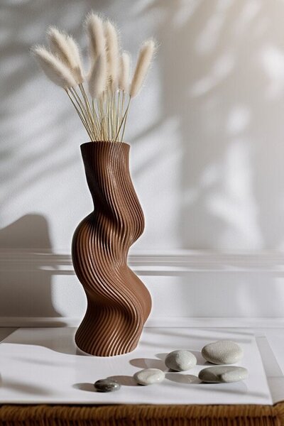 Decorative Wave bioplasztik váza, 23 cm