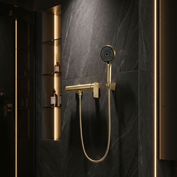 Baterie de duș Rea Hunter Brushed Gold