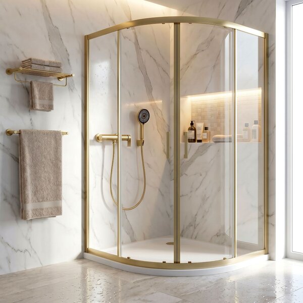 Baterie de duș Rea Hunter Brushed Gold