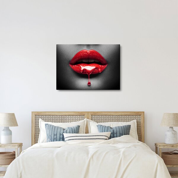 Tablou cu buze de femeie (70x50 cm)