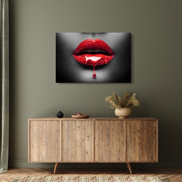 Tablou cu buze de femeie (90x60 cm)