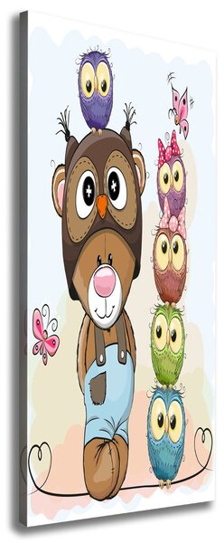 Tablou pe pânză canvas Ursul și Owl
