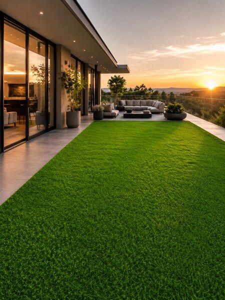 Gazon Artificial Premium, Lungime Fir 40 mm, Latime 1m, Marime 100 x 200 cm, 3 Nuante de Verde, Fire Drepte si Carliontate, Imitatie Perfecta Gazon