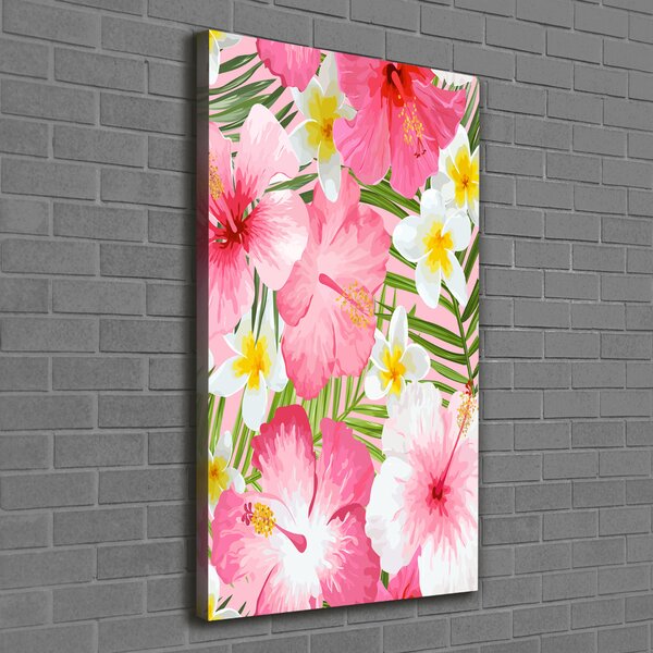 Tablou pe pânză canvas flori tropicale