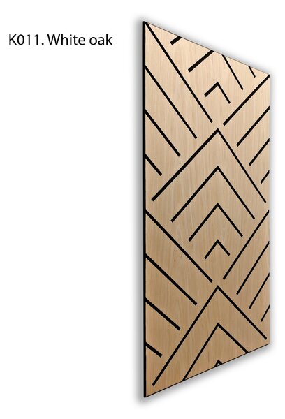 Panouri Acustice Freja cu Model în Formă de V 120x60x0.9cm - Stejar închis