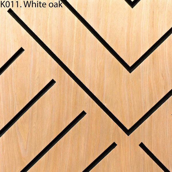 Panouri Acustice Freja cu Model în Formă de V 120x60x0.9cm - Stejar închis