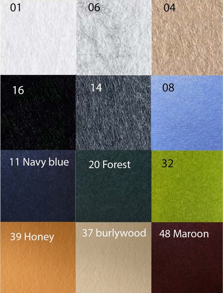 Bilnora Extra Dense simțit panouri acustice 120x60x2cm cu spate autoadeziv - 120x60x2cm
