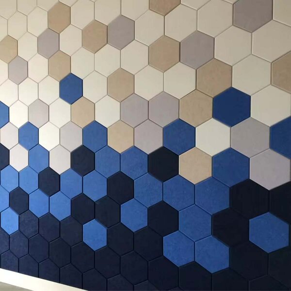 Bilnora Extra Dense simțit Hexagonal panouri acustice 50x50x0,9cm - 06 silver
