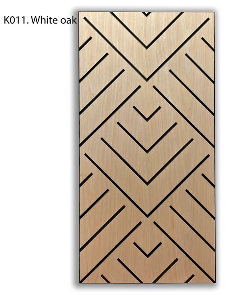 Panouri Acustice Freja cu Model în Formă de V 120x60x0.9cm - Stejar închis