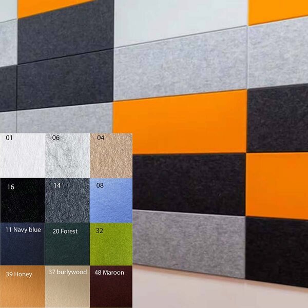 Bilnora Extra Dense simțit panouri acustice 120x60x2cm cu spate autoadeziv - 120x60x2cm