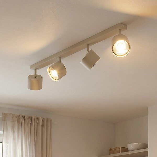 Argon Spot de tavan Chloe, crem, cu 4 becuri, reglabil, Bej, Camera de zi / sufragerie, Metal, Modern