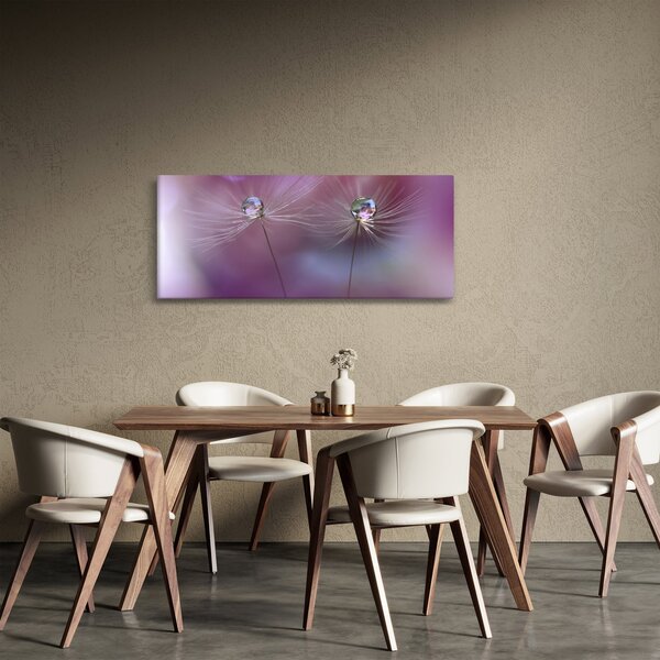 Tablou cu picături pe puf (120x50 cm)